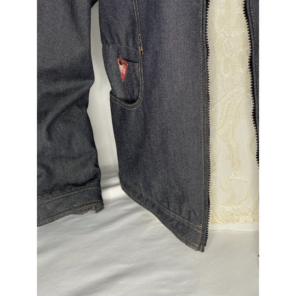 Vintage ROXY sz Large Retro Snowboard SkiJacket Blue Zip Denim look X-series - Picture 7 of 16